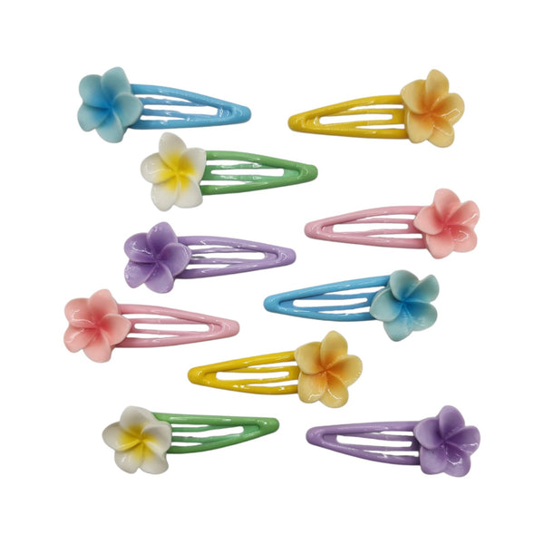 HAIRSTORY Plumeria Flower Charm Snap Clip (#13-PLM)