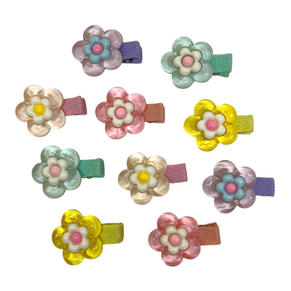 HAIRSTORY Crystal Flower Charm Pin Curl (001-CF)
