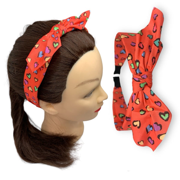 HAIRSTORY Printed Heart Headband-#9A