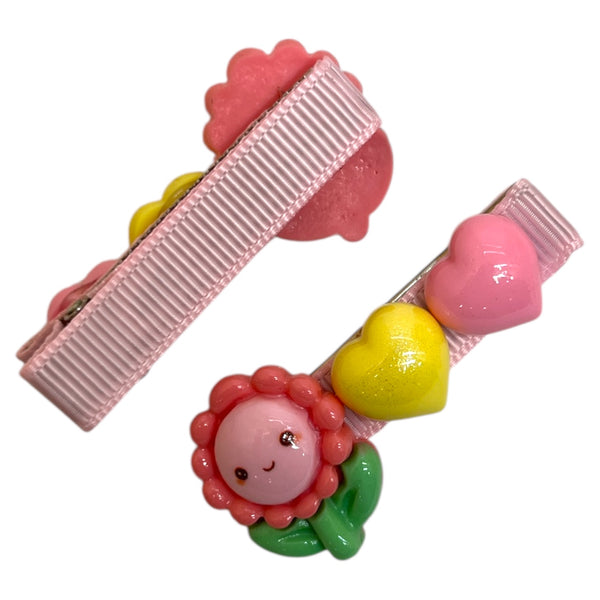 HIRSTORY Sunflower Heart Charm Pin Curl (001-SH)