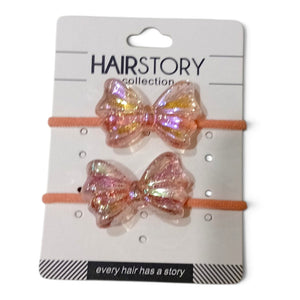 HAIRSTORY Bow Glittered Charm Hair Tie