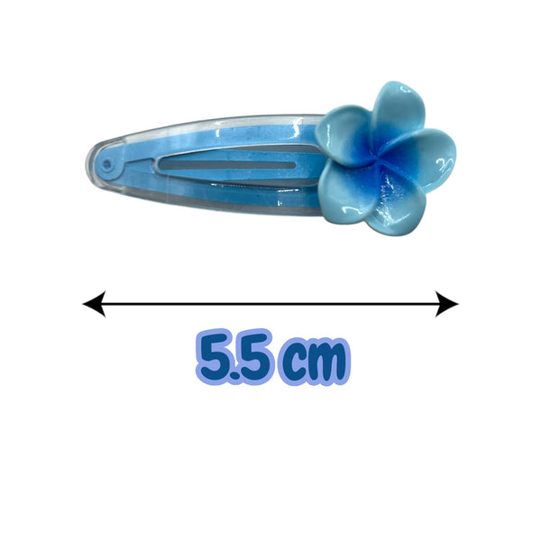 HAIRSTORY Transparent Plumeria Flower Snap Clip (#13-TPF)