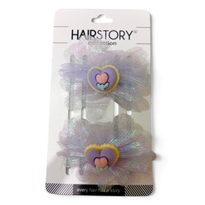 HAIRSTORY Sweet Pastel Organza Fabric Character Hair Clip