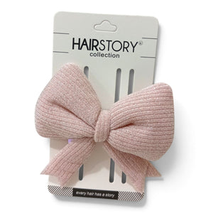HAIRSTORY Cute Pastel Color Lurex Fabric Hair Clip