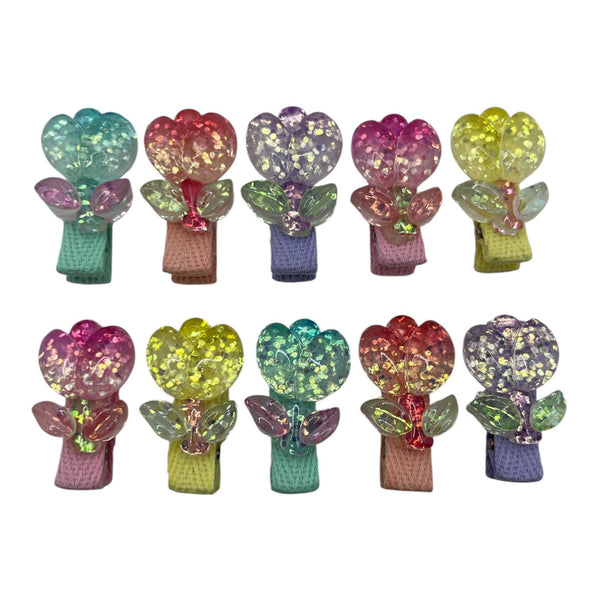 HAIRSTORY Glittered Tulips Pin Curl (001-GT)