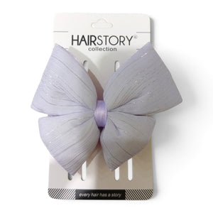 HAIRSTORY Bow Shimmer Silver Details