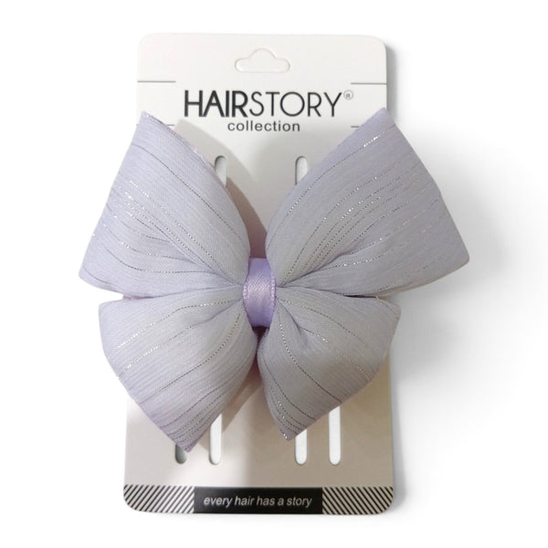 HAIRSTORY Bow Shimmer Silver Details