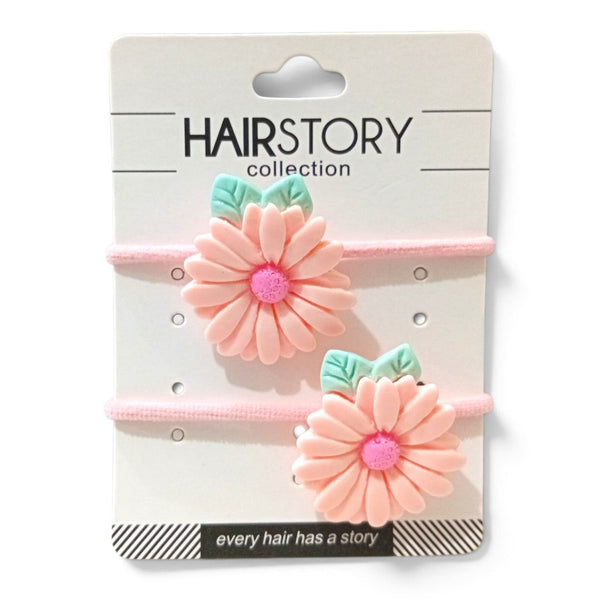 HAIRSTORY Pastel Daisy Charm Hair Tie