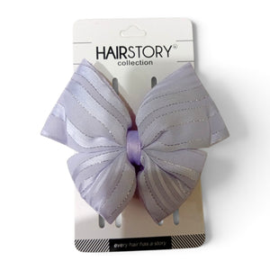 HAIRSTORY Bow Shimmer Silver Details