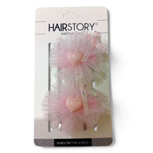 HAIRSTORY Tulle Heart Hair Clip