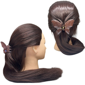 HAIRSTORY B101 Shimmer Butterfly Hair Clamp Clips
