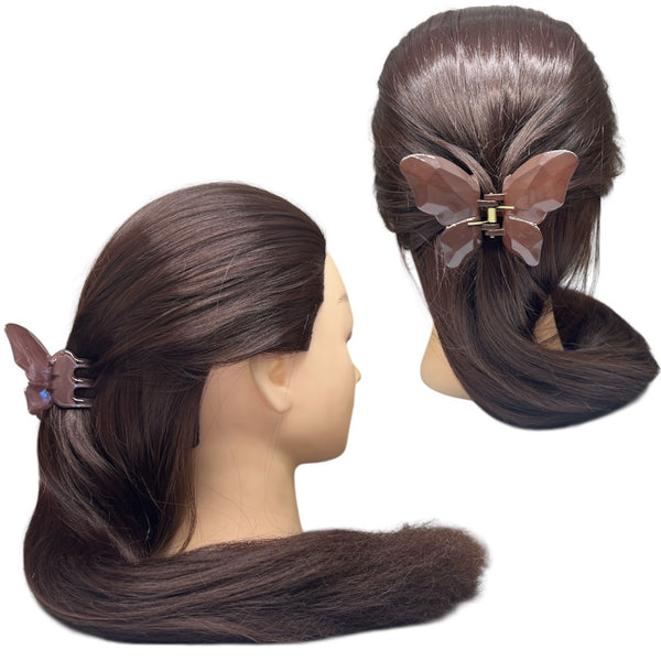 HAIRSTORY B101 Shimmer Butterfly Hair Clamp Clips