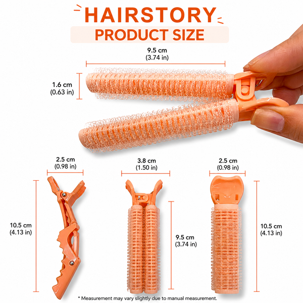 HAIRSTORY #8071 4in1 Puffy Hair Styling Set (Rollers, Clip) Random Color