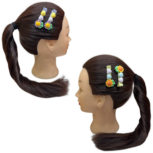 HIRSTORY Sunflower Heart Charm Pin Curl (001-SH)
