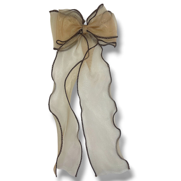 HAIRSTORY #210-3 Ribbon Long Bow Mesh/Lining