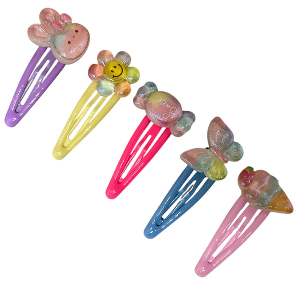 HAIRSTORY Ice Cream/Candy Charm Snap Clip (#21-IC)