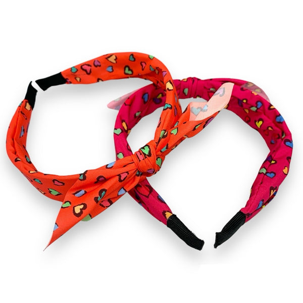 HAIRSTORY Printed Heart Headband-#9A