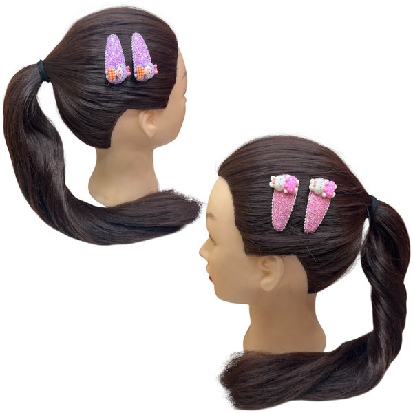 HAIRSTORY Cute Bear/Bunny Sequin Hair Clip (#25-CBBS)
