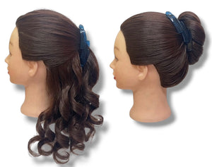 HAIRSTORY Y7030 France Multi-Color Zigzag Banana Clamp