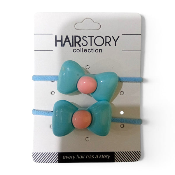 HAIRSTORY Pastel Hair Tie W/ Ribbon Charm