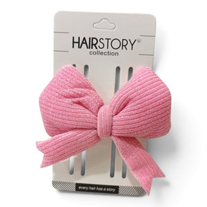 HAIRSTORY Cute Pastel Color Lurex Fabric Hair Clip