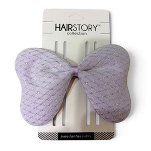 HAIRSTORY Sparkly Glittered Bow Diamond Patterned