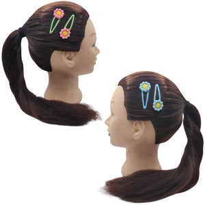 HAIRSTORY Daisy Flower Charm Snap Clip (#13-D)