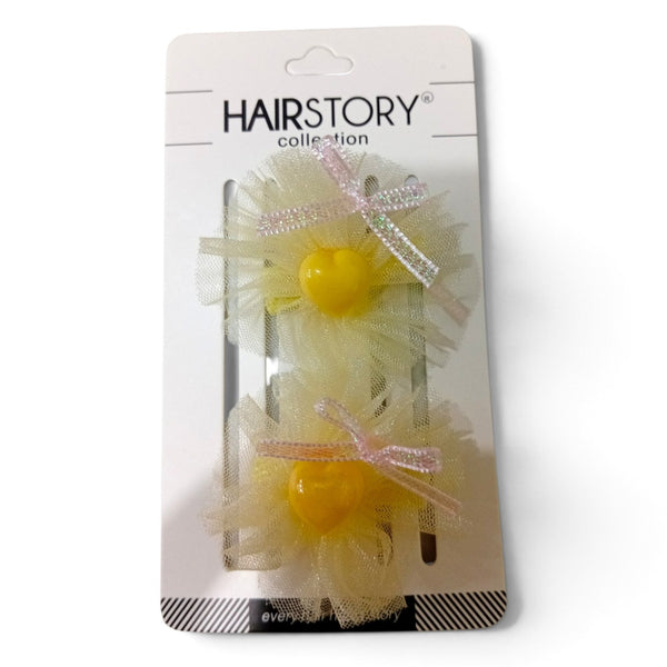 HAIRSTORY Tulle Heart Hair Clip