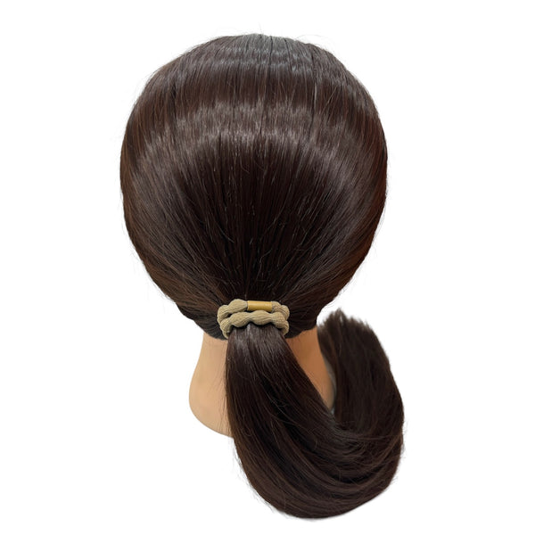 HAIRSTORY Wave Elastic Hair Tie with Tube Accent (Pack of 4)