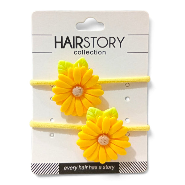 HAIRSTORY Pastel Daisy Charm Hair Tie
