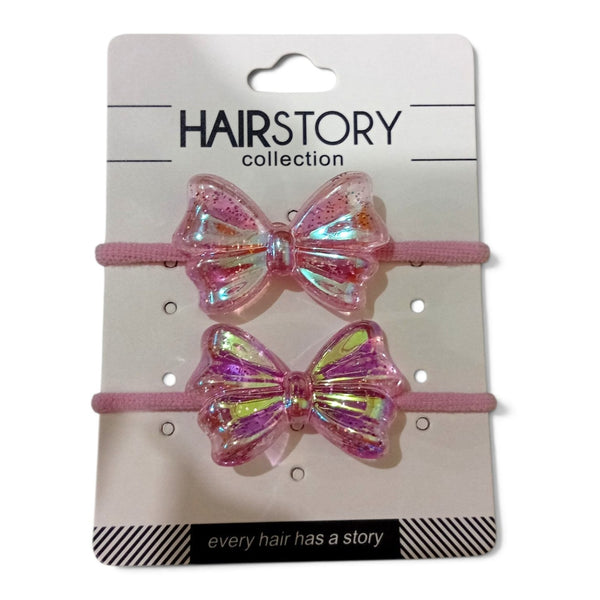 HAIRSTORY Bow Glittered Charm Hair Tie