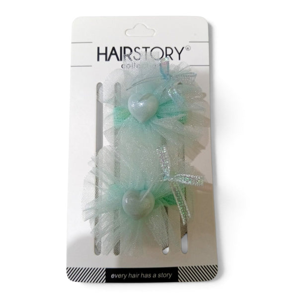 HAIRSTORY Tulle Heart Hair Clip
