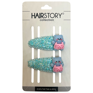 HAIRSTORY Cute Bear/Bunny Sequin Hair Clip (#25-CBBS)