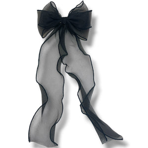 HAIRSTORY #210-3 Ribbon Long Bow Mesh/Lining