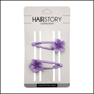 HAIRSTORY Plumeria Flower Charm Snap Clip (#13-PLM)