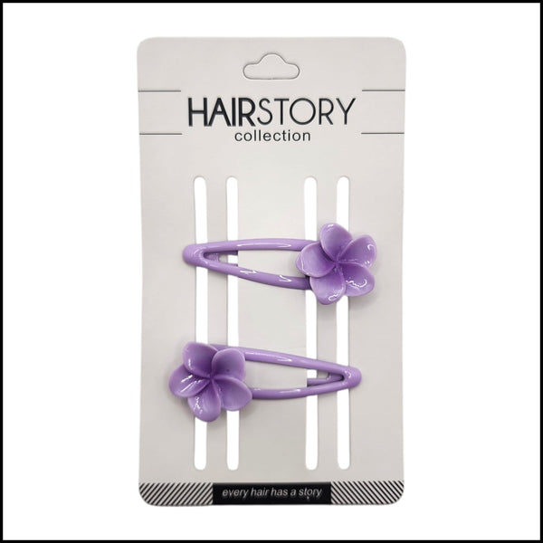 HAIRSTORY Plumeria Flower Charm Snap Clip (#13-PLM)