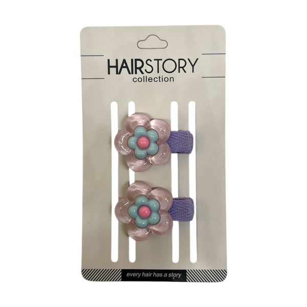 HAIRSTORY Crystal Flower Charm Pin Curl (001-CF)