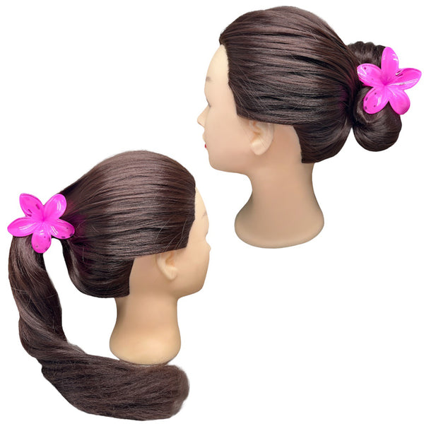 HAIRSTORY D824 Shimmer Double Sided Flower Orchid Hair Clamp