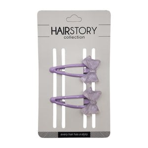 HAIRSTORY Ribbon Charm Snap Clip (#13-R)
