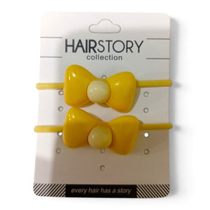 HAIRSTORY Pastel Hair Tie W/ Ribbon Charm