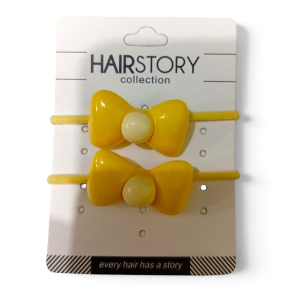 HAIRSTORY Pastel Hair Tie W/ Ribbon Charm