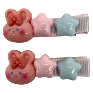 HIRSTORY Bunny Star Charm Pin Curl (001-BNS)