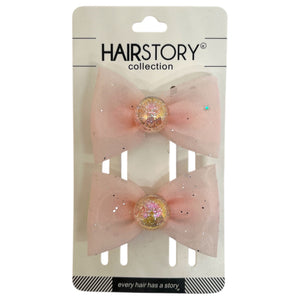 HAIRSTORY Glittered Ribbon Pin Curl (001-GR)