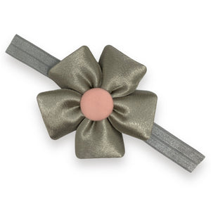 HAIRSTORY Flower Satin Baby Toddler Turban Headband - #1A