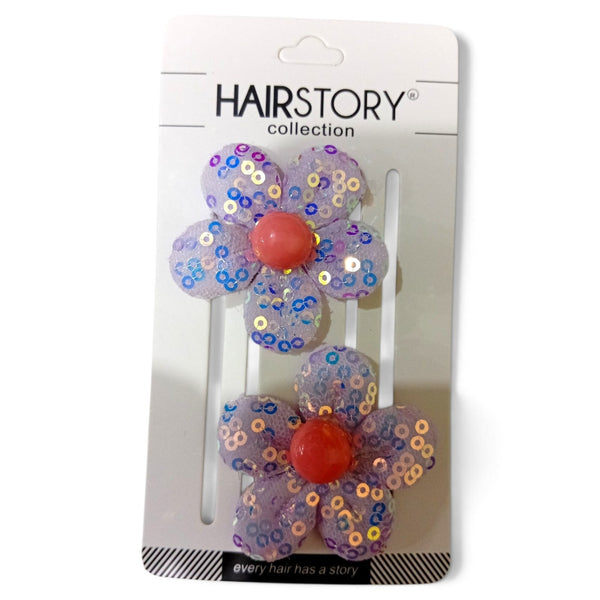 HAIRSTORY Cute Sequins Flower Hair Clip
