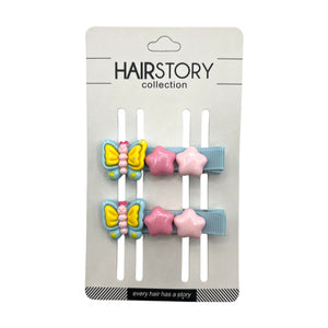 HIRSTORY Butterfly Star Charm Pin Curl  (001-BS)