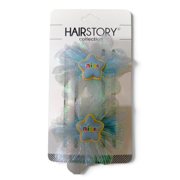 HAIRSTORY Sweet Pastel Organza Fabric Character Hair Clip