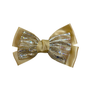 HAIRSTORY BHO00129 Shimmer Satin Bow Hair Clip