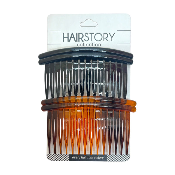 HAIRSTORY Y3034/A008 Basic Small Double Line Side Comb