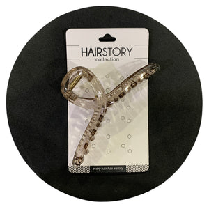 HAIRSTORY CLEAR Classic Knot Hair Claw Clamp Clip - D686